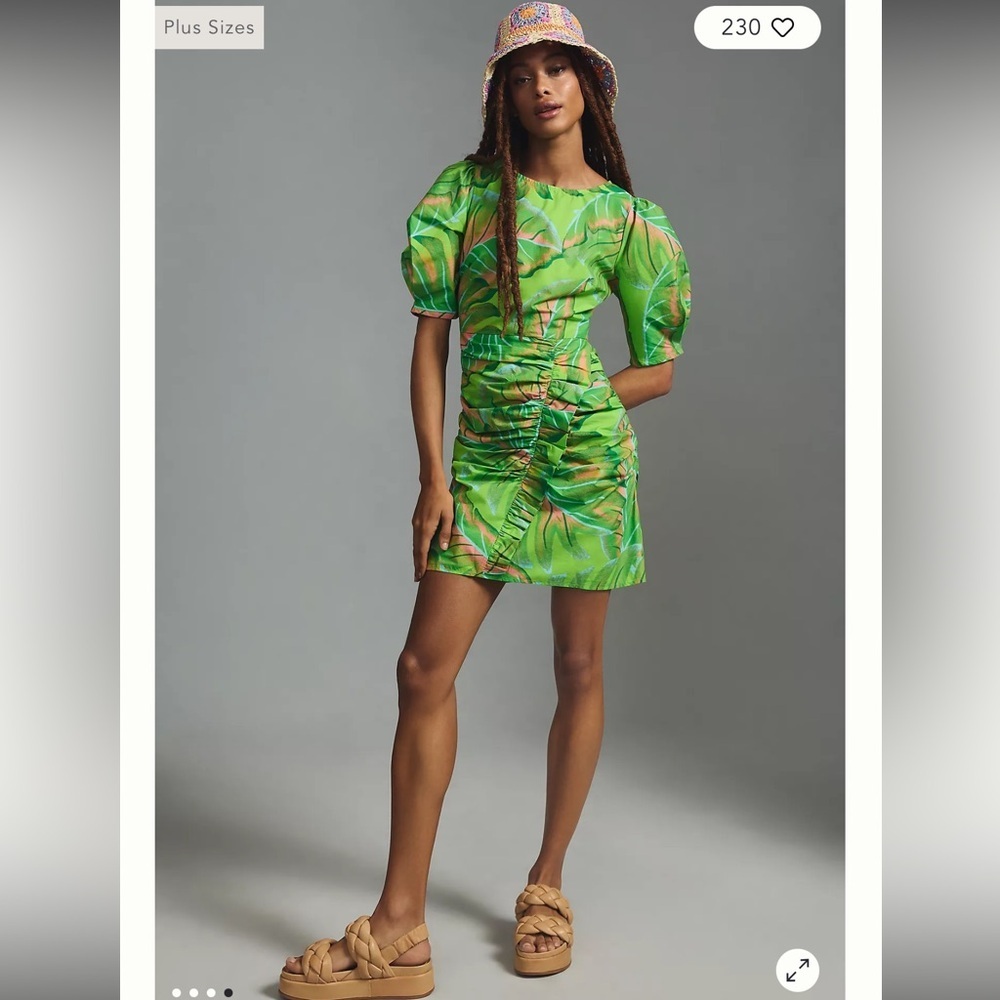 Farm Rio Puff-Sleeve Mini Dress 2xL